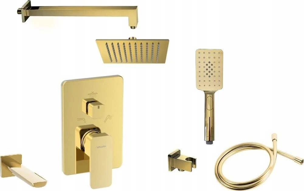 Valvex Dušo čiaupas 2455560 BAT. LOFT GOLD SUJUNGTAS SU JUNGIKLIU KERAMIKOS 3 FUNKCIJŲ. VALVEX // BV.2455560