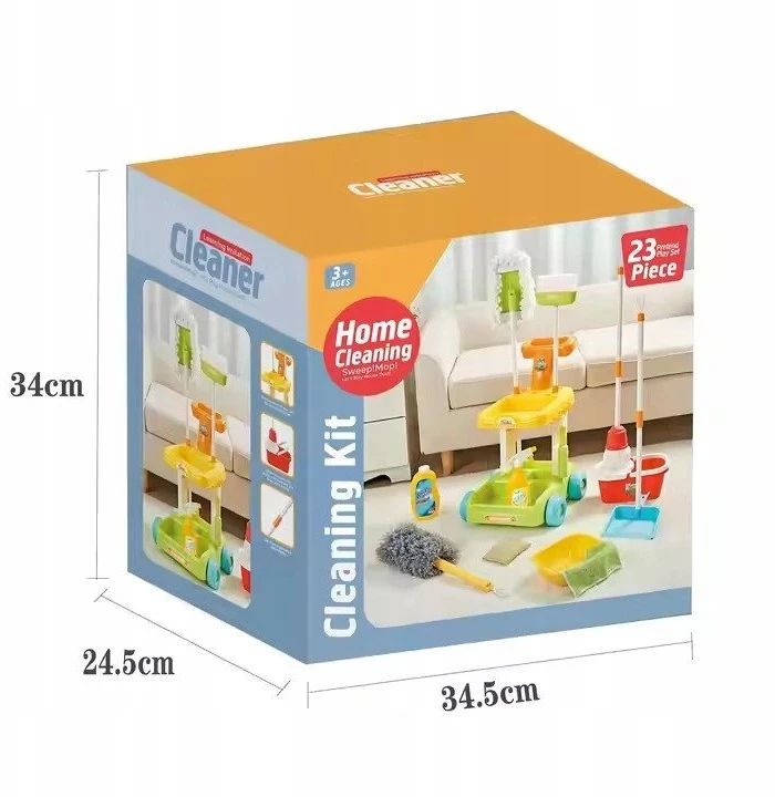 Valymo vežimėlių rinkinys, 23 dalys