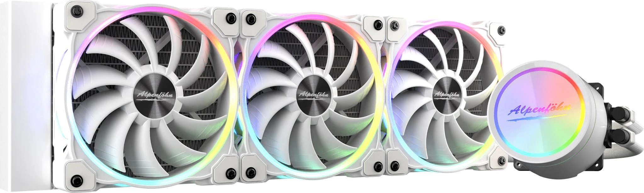 Alpenföhn Gletscherwasser 360 AIO cooler, ARGB – baltos spalvos