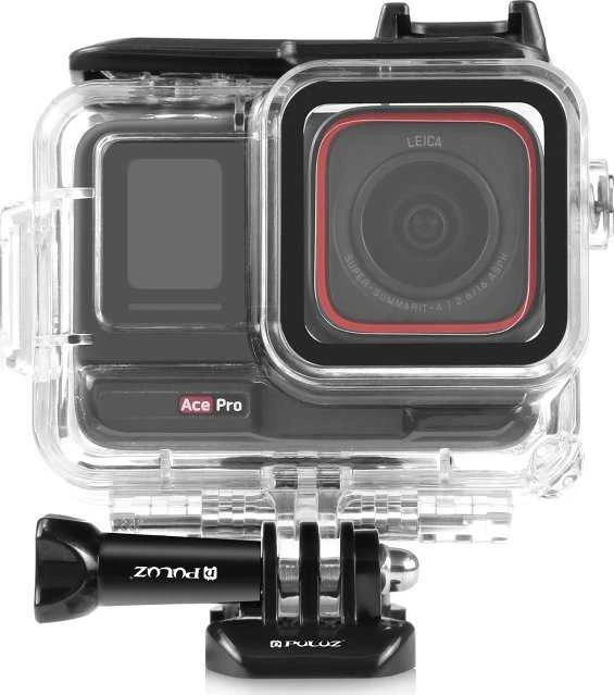 Vandeniui atsparus Puluz dėklas, atsparus vandeniui iki 60 m, skirtas Insta Insta360 Ace Pro / Pu964t