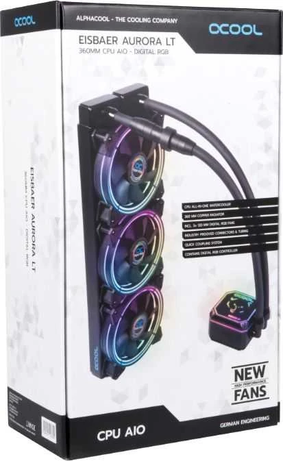 Alphacool Eisbaer LT360 Aurora HPE Digital RGB pilnas Vanduo aušinimas · 360 mm