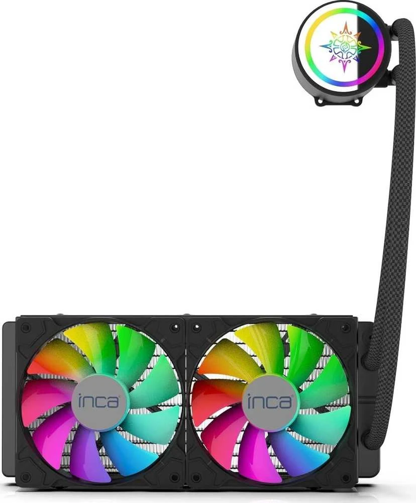 Carruzzo Inca ISS-02XN Kompiuterio aušinimo sistema Kompiuterio korpusui Aušinimo skysčiu rinkinys 12 cm Juoda