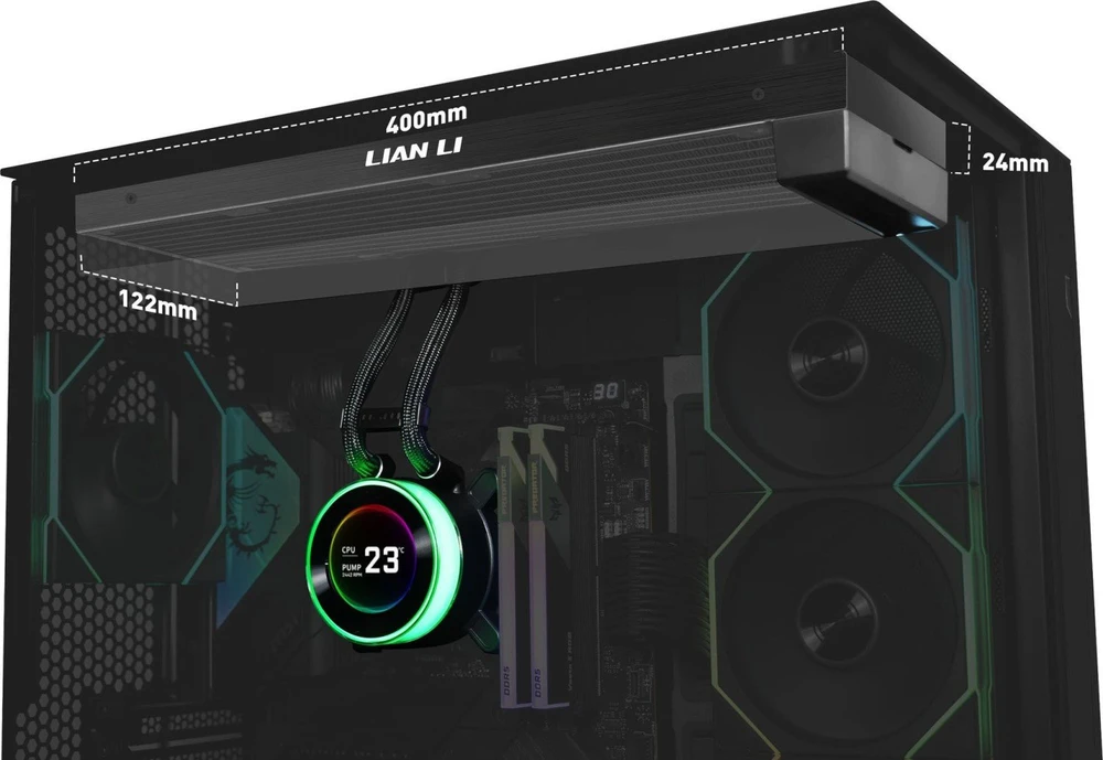 Lian Li HYDROSHIFT II LCD-C 360N Fanless ARGB AiO Wasserkühlung - juodas