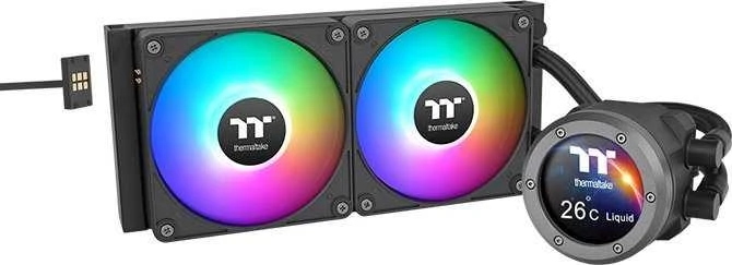 Vandens aušinimas Thermaltake Thermaltake TH240 V2 Ultra EX ARGB CPU „viskas viename“ skysčio aušintuvas, aušinamas vandeniu (juodas)