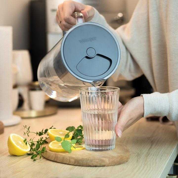 Vandens filtravimo ąsotis Wessper Aquamax Crystalline + 1 vandens filtras | juodas