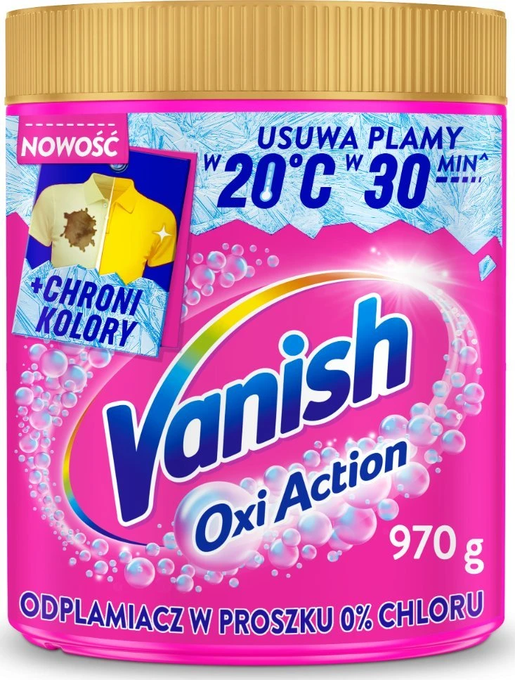 Vanish Odplamiacz W Proszku Do Rzeczy Kolorowych Multi Action Rožinė 970g