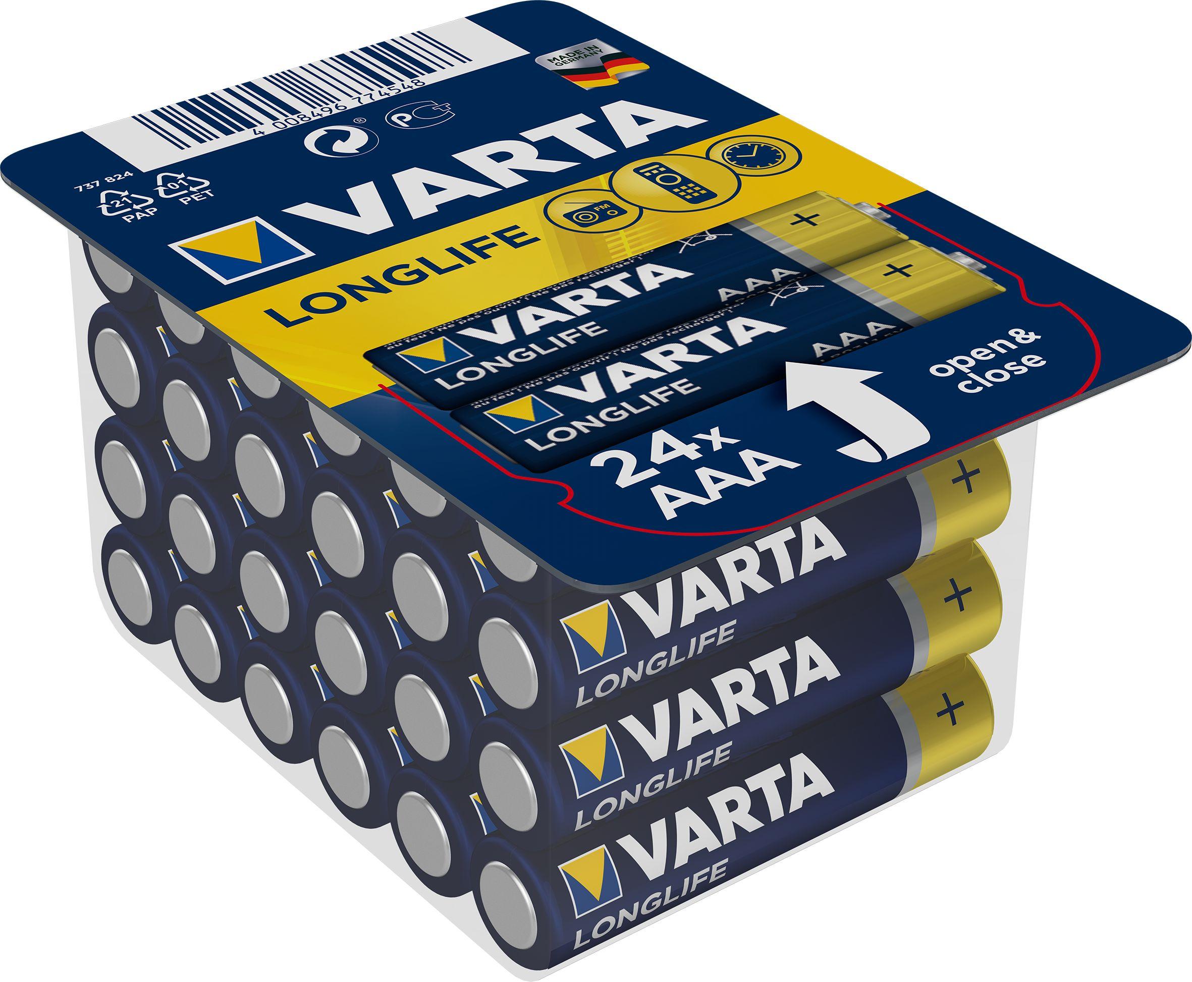 Varta LongLife baterija AAA / R03 24 vnt.
