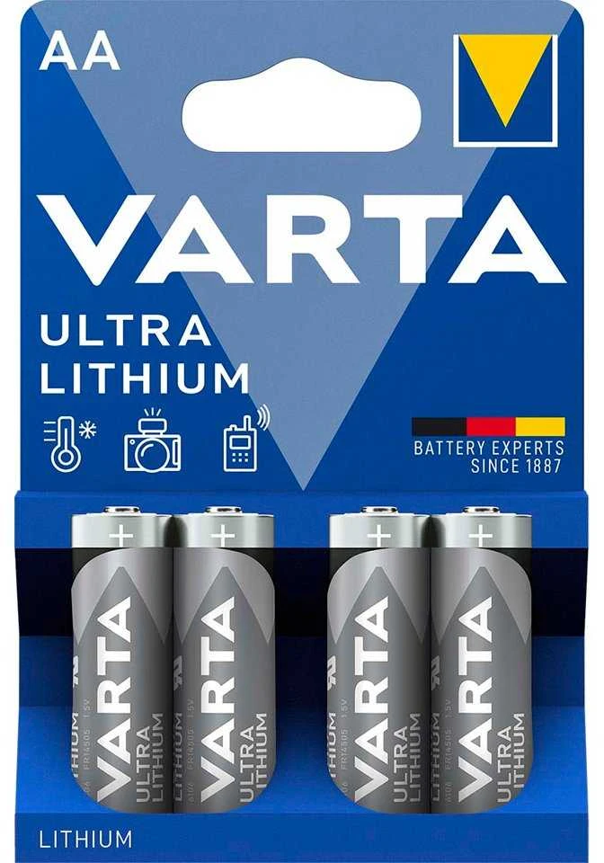 Varta Ultra Lithium AA baterijos pakuotėje