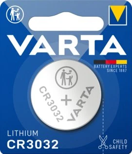 Varta CR3032, Vienkartinė baterija, CR3032, Šarminė, 3 V, 1 vnt., Plienas