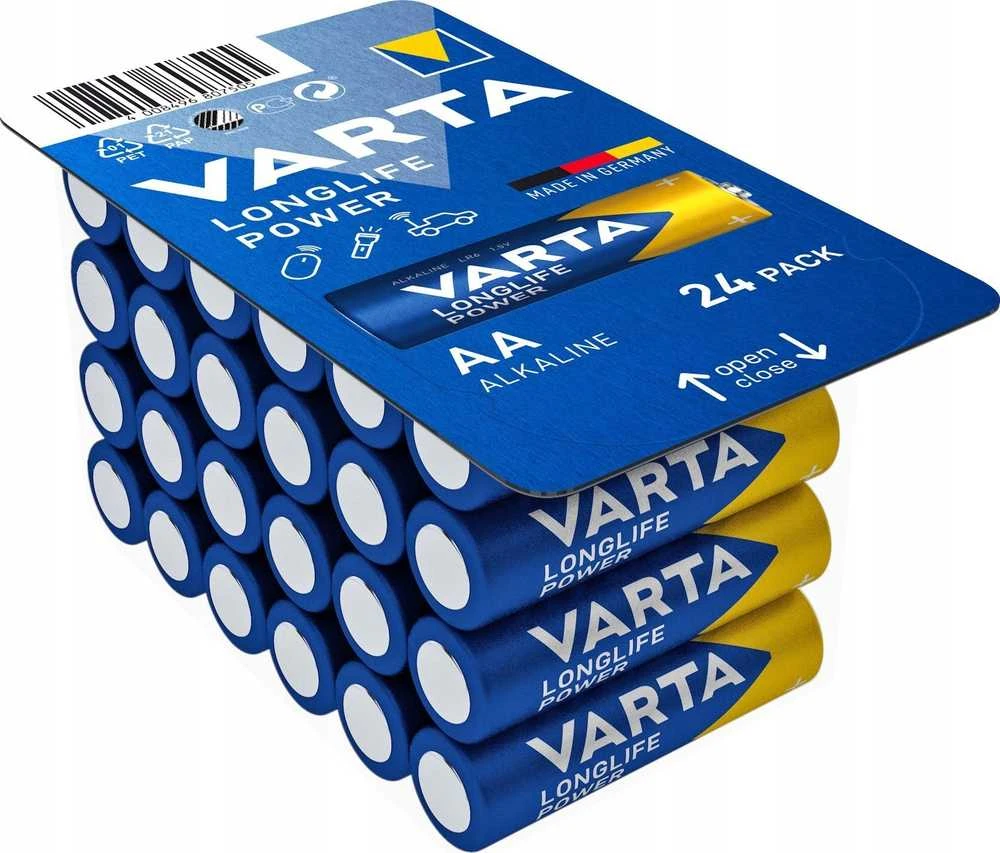 Varta AA baterijų 24 vienetų pakuotė