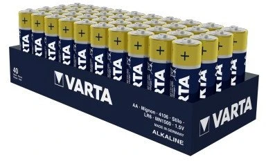 Varta AA šarminės baterijos, 40 vnt. pakuotė