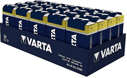 Varta LONGLIFE Baterijos E-Block (9V blokas) 20 vnt.