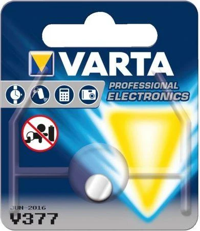 Varta 377 sidabrinis oxide button cell batteries