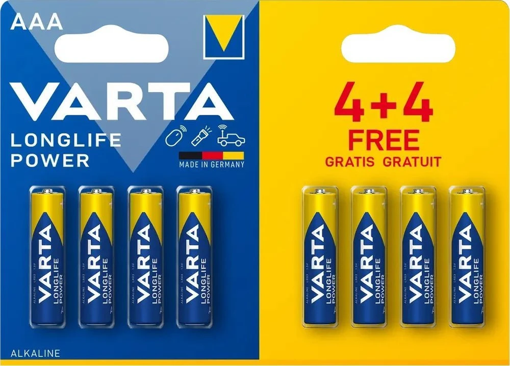 Varta Varta LR03/4+4 Longlife POWER 4903