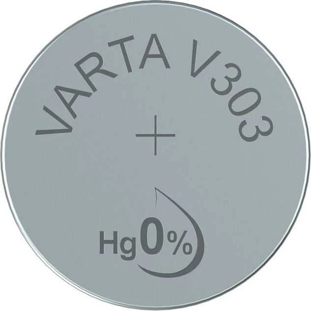 VARTA V303 SR44 piliulinė baterija iš viršaus