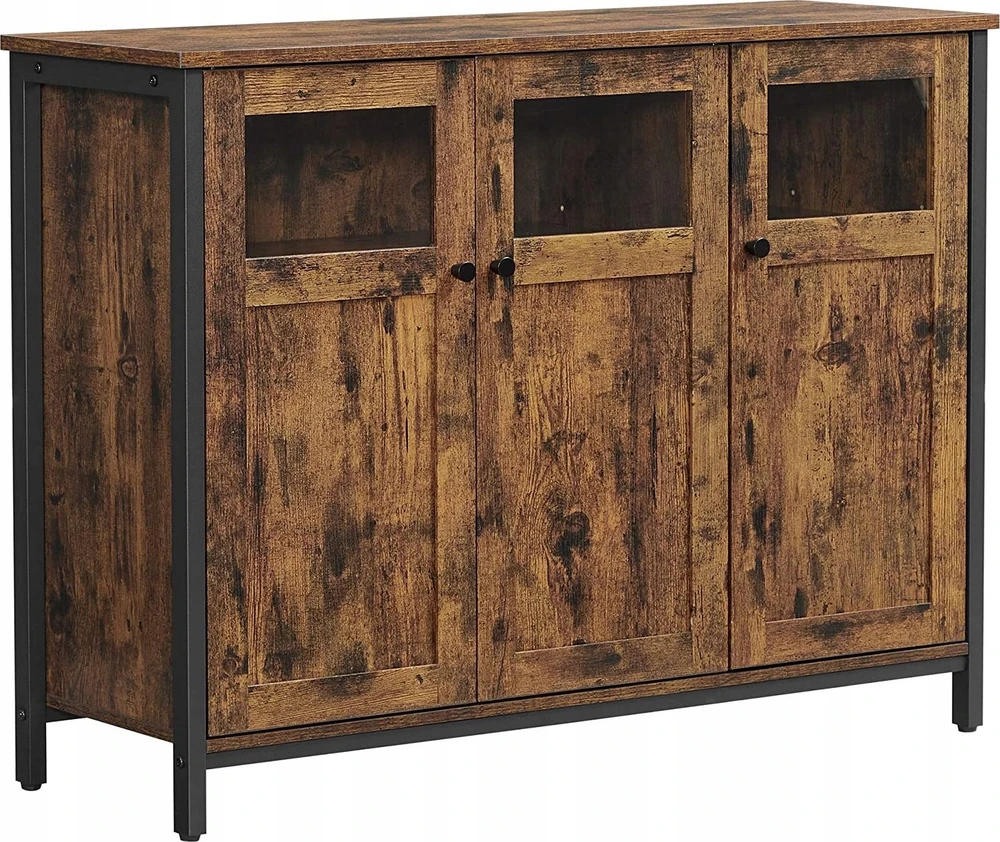 Songmics Vasagle Komoda vintage ruda-juoda