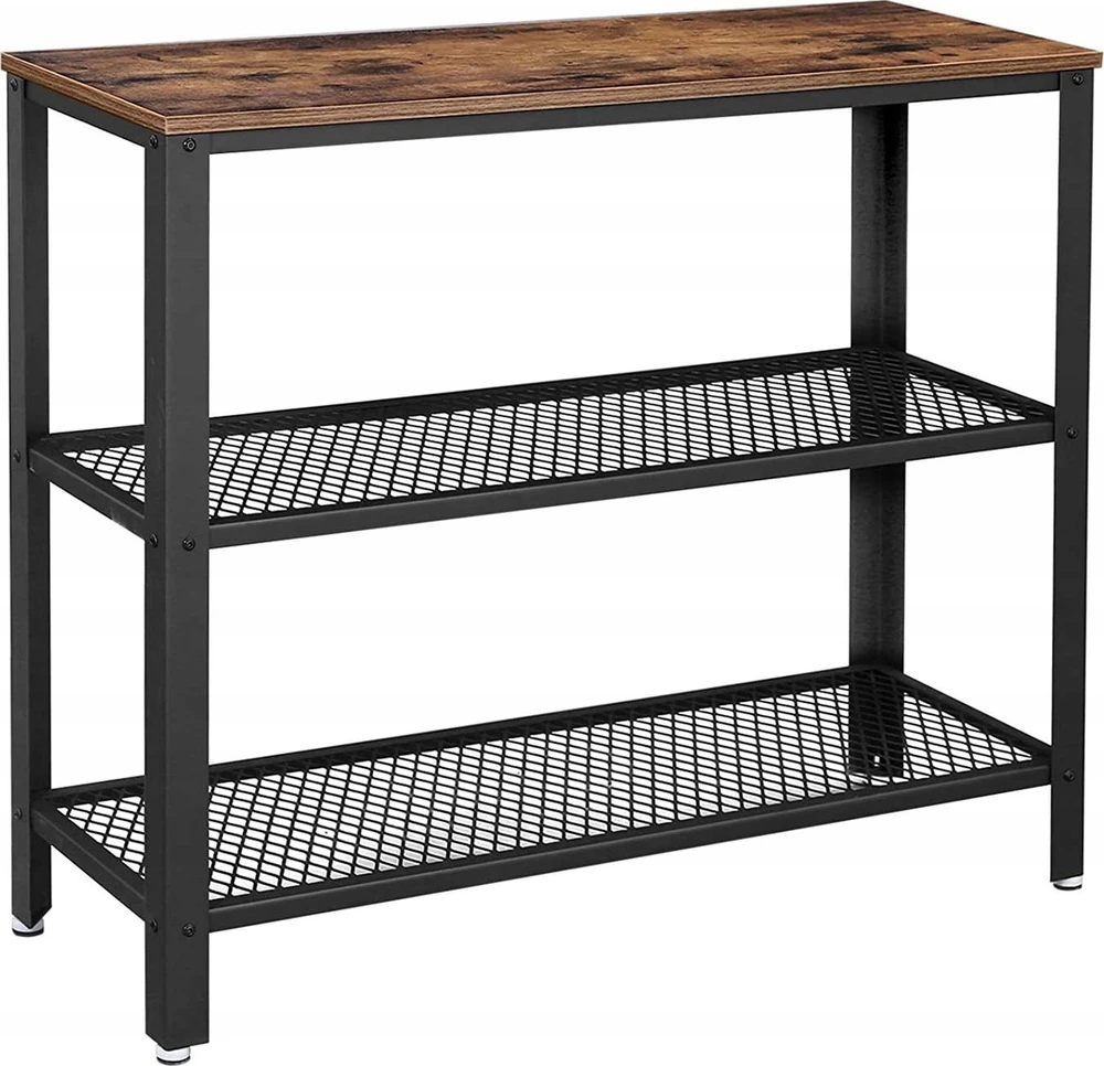 Songmics Vasagle Pramoninio stiliaus 3 lygių konsolinis staliukas