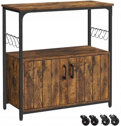 Vasagle Komoda vintage ruda-juoda