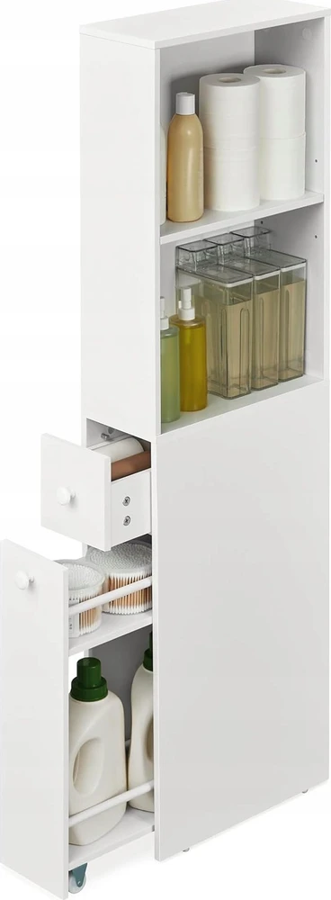 Vasagle Badezimmschrank hoch schmal klassikweiß