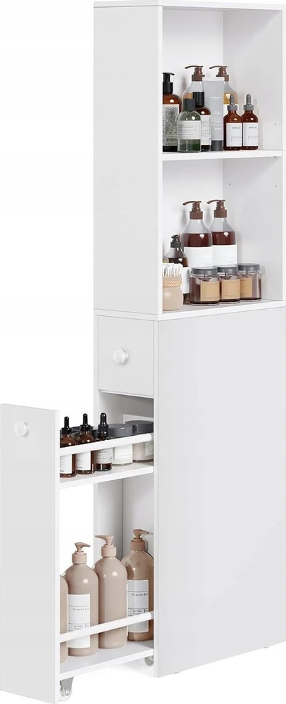 Vasagle Badezimmschrank hoch schmal klassikweiß