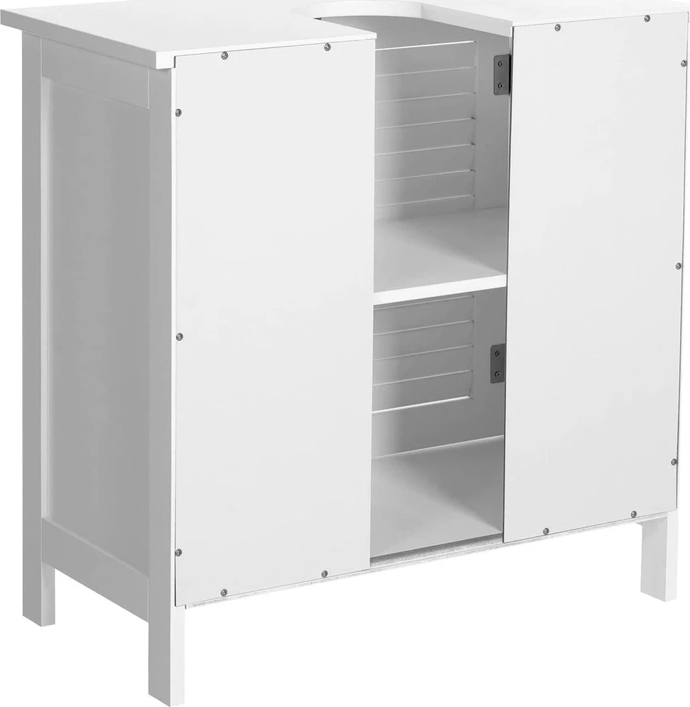 Vasagle Waschbeckenunterschrank mattweiß