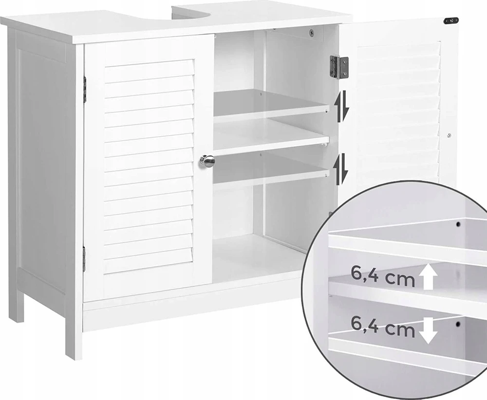 Vasagle Waschbeckenunterschrank mattweiß