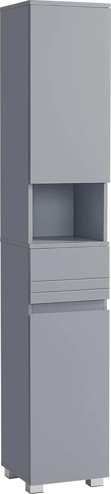 Vasagle Badezimmerschrank 30 x 30 x 170 cm mystisches Grau