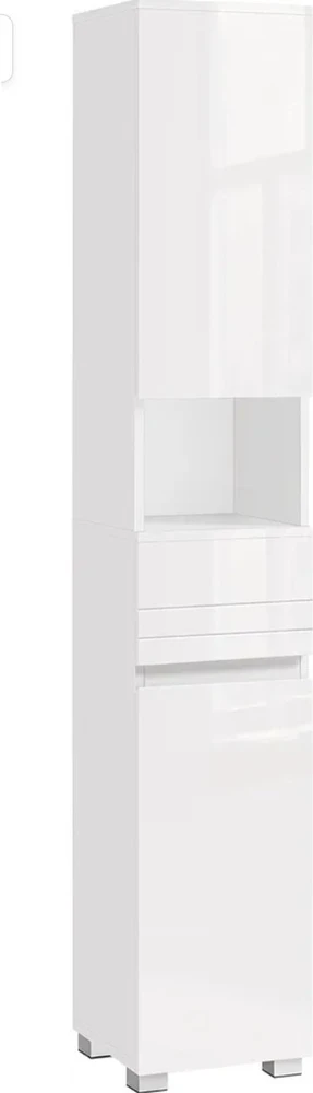 Vasagle Badezimmerschrank 30 x 30 x 170 cm mystisches Grau