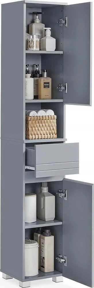 Vasagle Badezimmerschrank 30 x 30 x 170 cm mystisches Grau