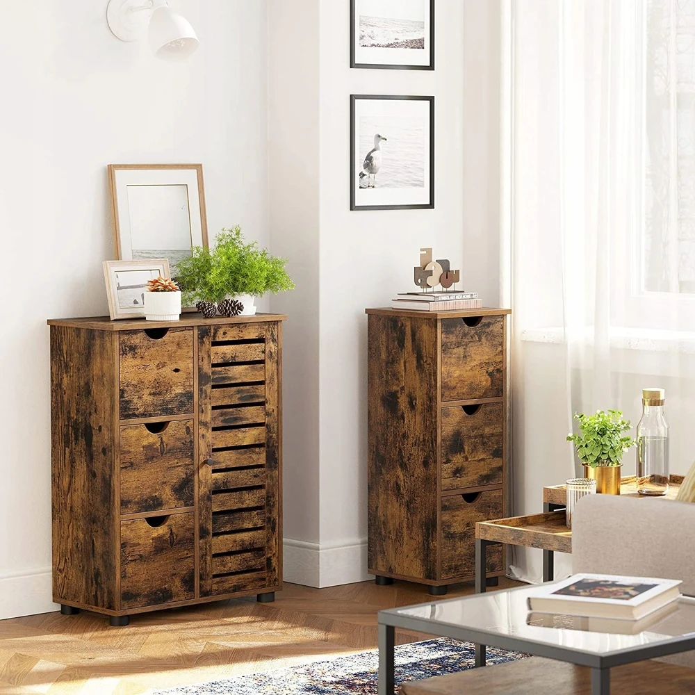 Songmics Vasagle Industriestil Badschrank mit Tür