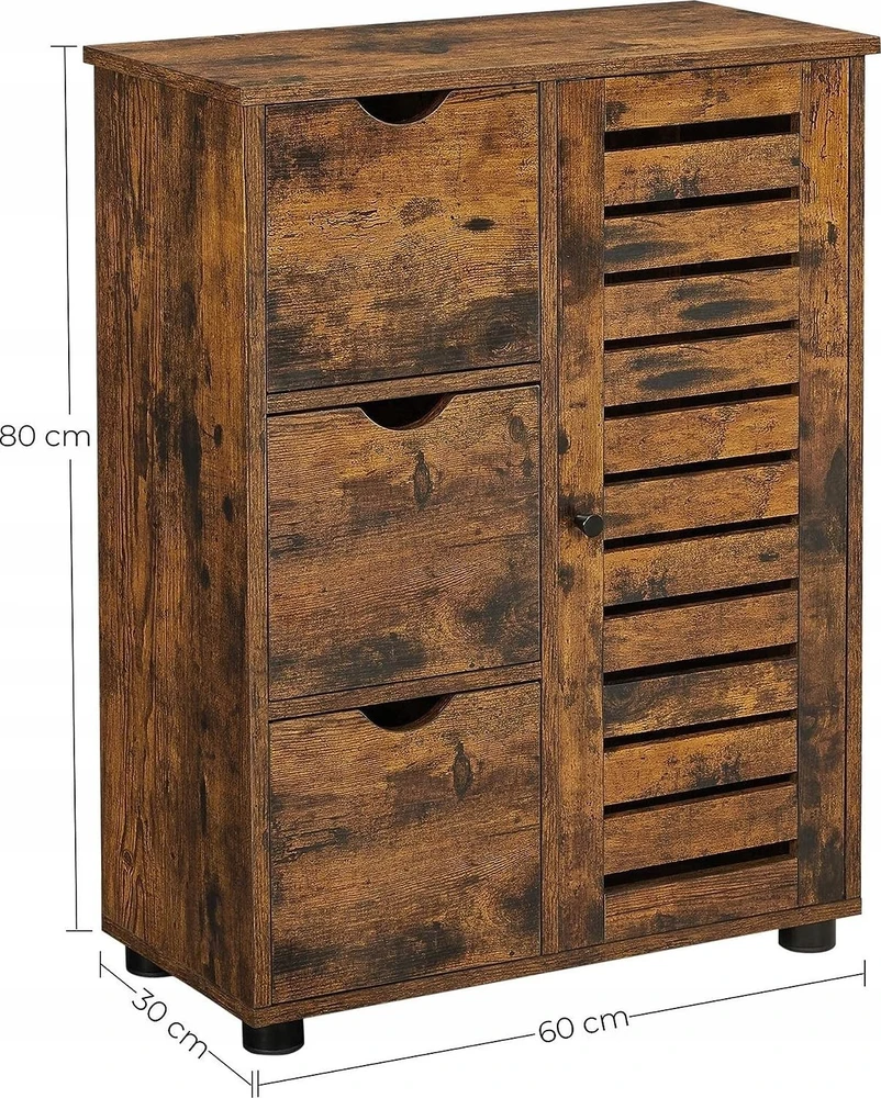 Songmics Vasagle Industriestil Badschrank mit Tür