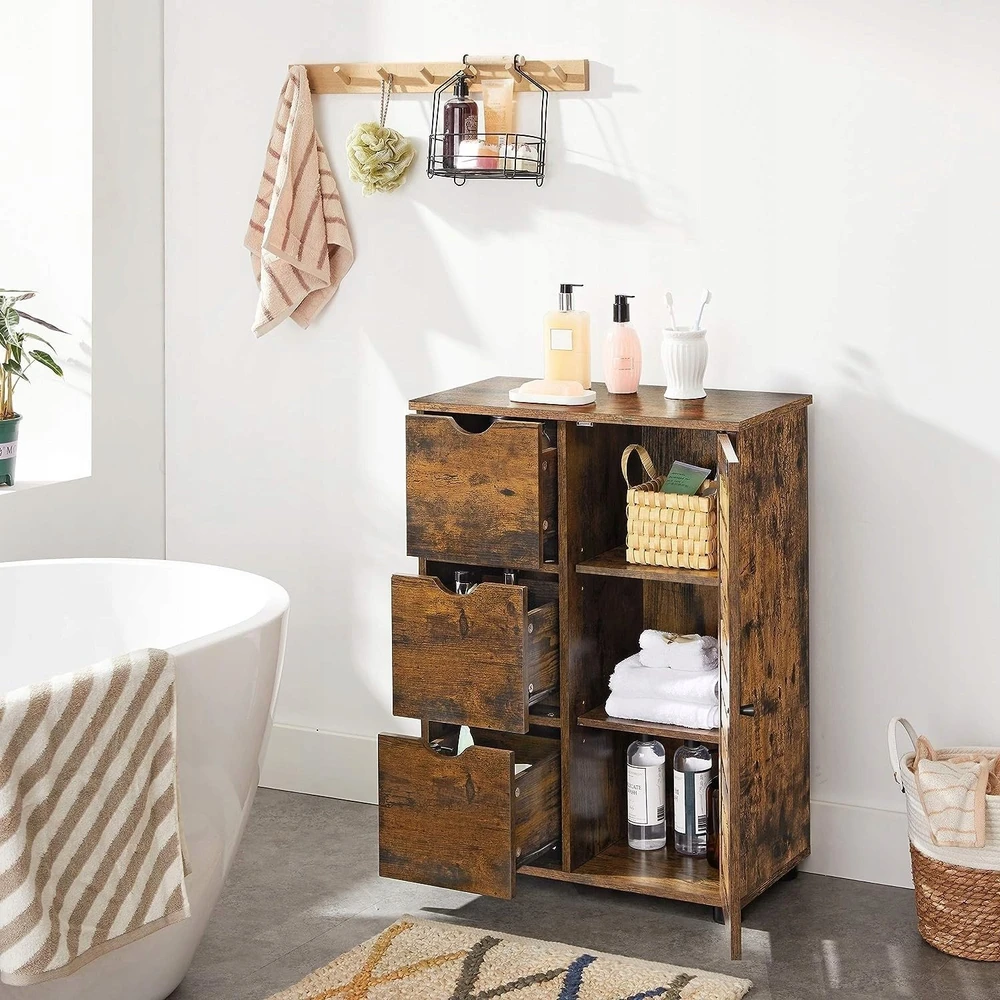 Songmics Vasagle Industriestil Badschrank mit Tür
