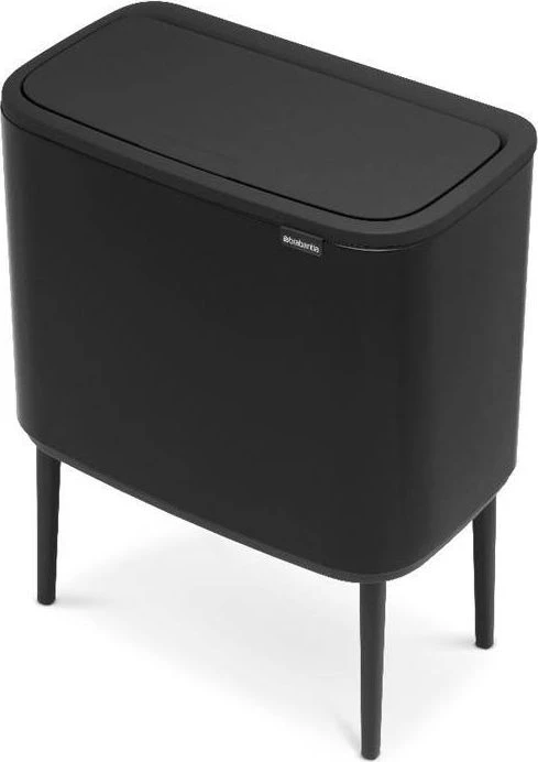 Šiukšlių dėžė Brabantia Bo Touch, 36 l, matinės juodos spalvos