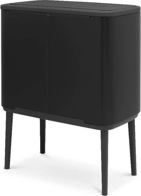 Šiukšlių dėžė Brabantia Bo Touch, 36 l, matinės juodos spalvos