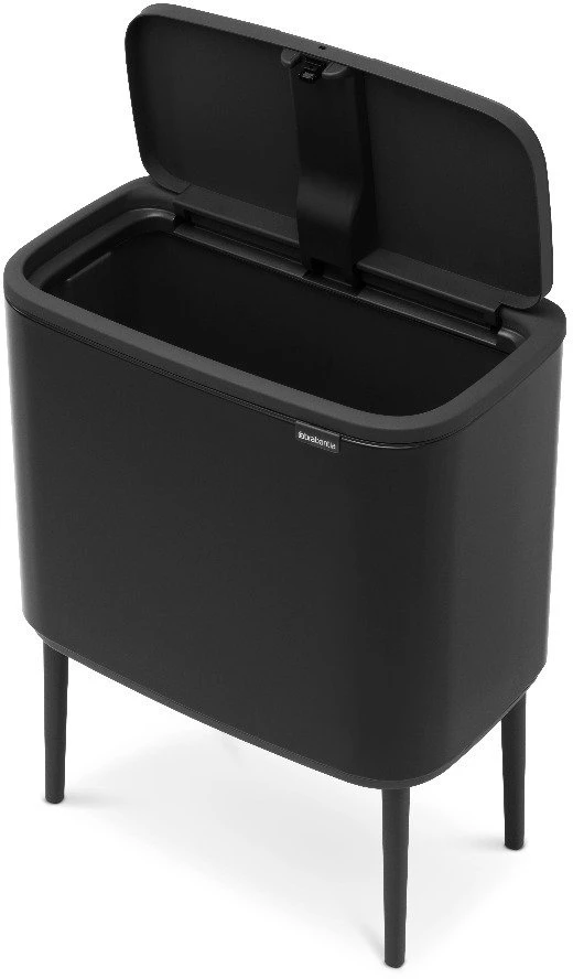 Šiukšlių dėžė Brabantia Bo Touch, 36 l, matinės juodos spalvos