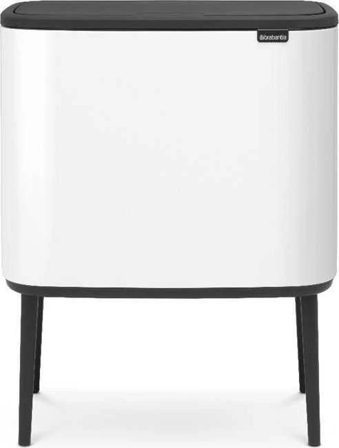 Šiukšlių dėžė Brabantia Bo Touch, 3 x 11 l, Balta