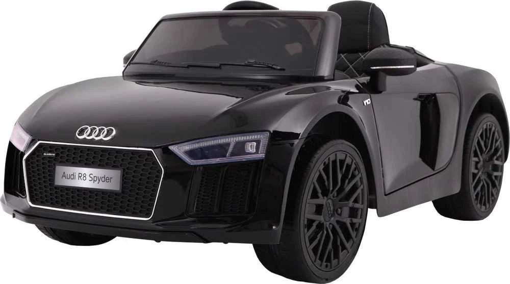 Ramiz Elektromobilis Audi R8 Spyder, lakuotas juodas