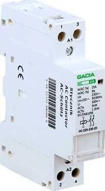 VCX Modulinis kontaktorius, 2 polių, 1P/2T/25A 2NO 230V, GACIA HC, 2P/25A 2NO 230V