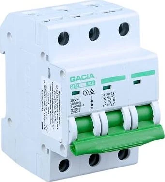 VCX Automatinis jungiklis, 6kA, C, 3 polių, 20A GACIA SB6L C 3P 20A