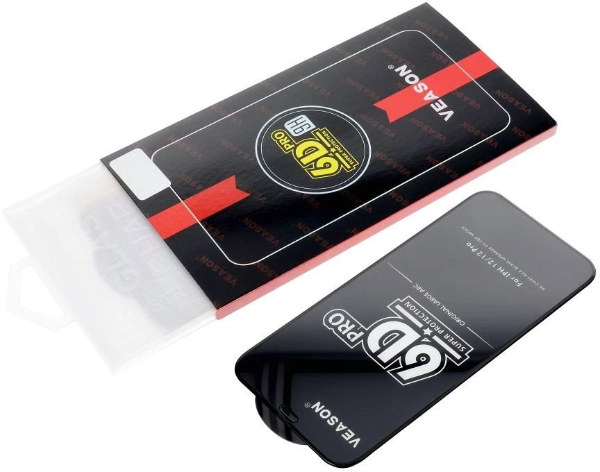 6D grūdintas stiklas Samsung S25 EDGE Pro telefonui „Veason Glass“ juodas