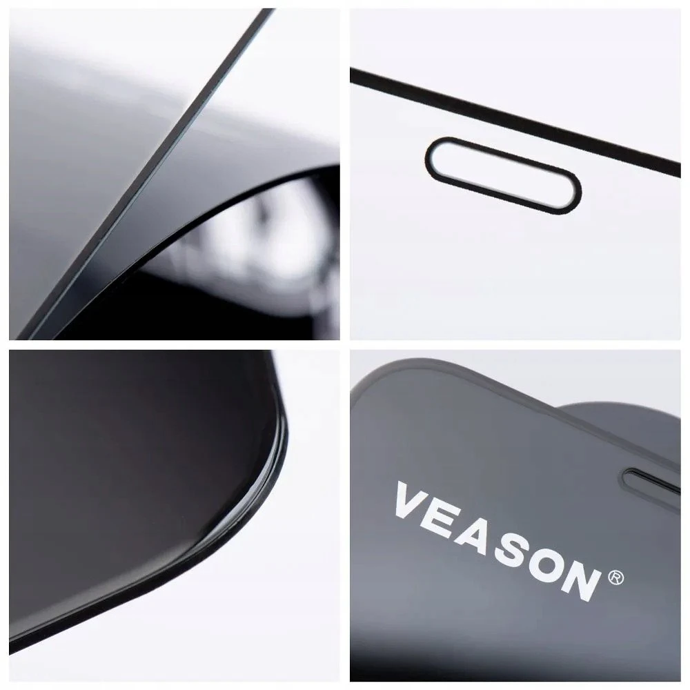 6D Pro Veason Glass (SET 10in1) - for Iphone 16 Pro Max juodas