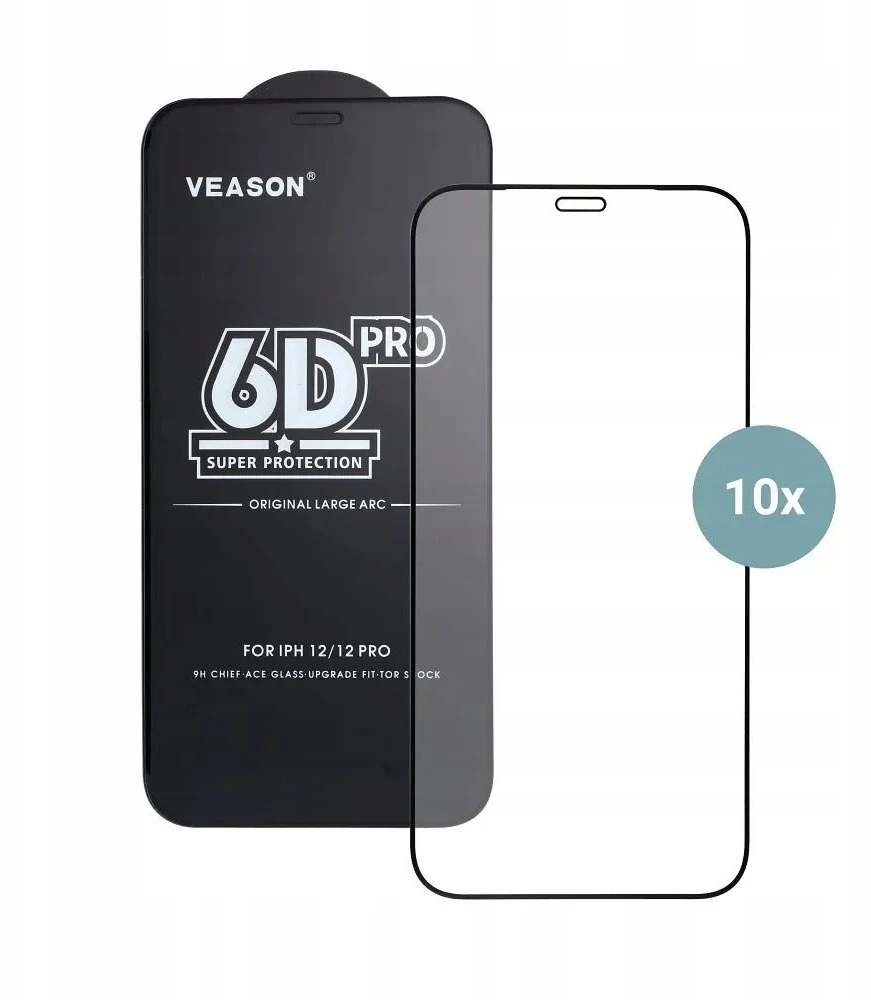 6D grūdintas stiklas Samsung S25 EDGE Pro telefonui Veason Glass (10in1 rinkinys) juodas