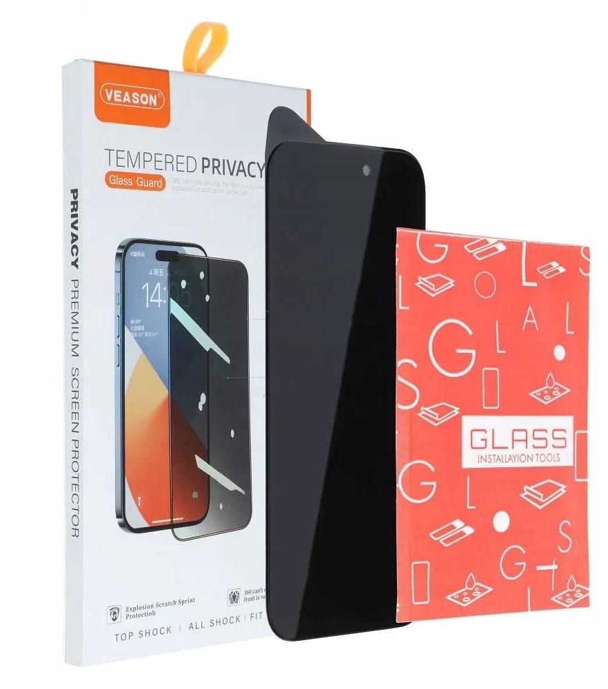 6D Pro Veason Privacy Glass - for Iphone 17 Air juodas