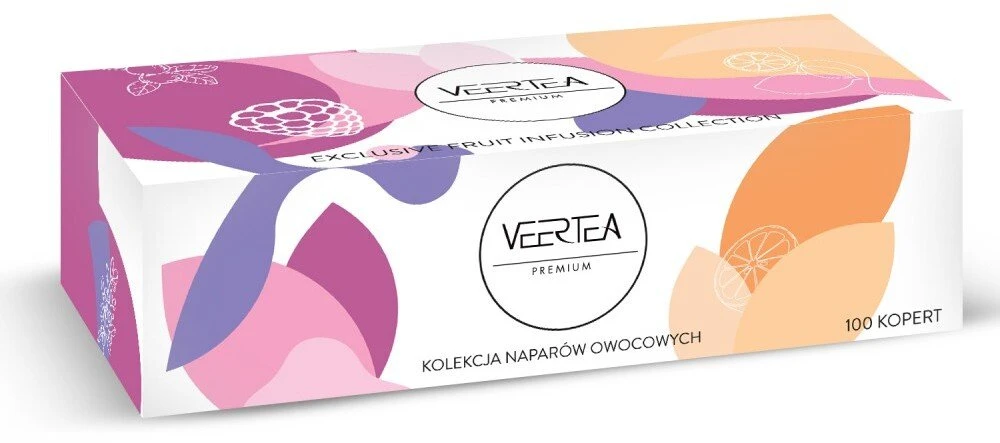 VEERTEA vaisių arbatos rinkinys 100 vokelių dėžutėje