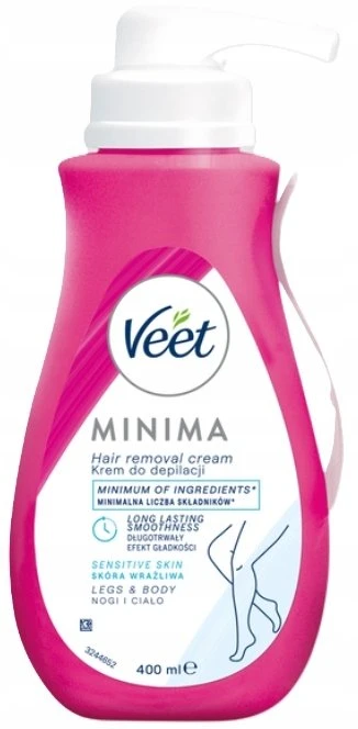 Veet MINIMA KREM DO DEPILACJI 5 MIN. DLA SKÓRY WRAZLIWEJ 400 ML (VEE-KR-001-12)