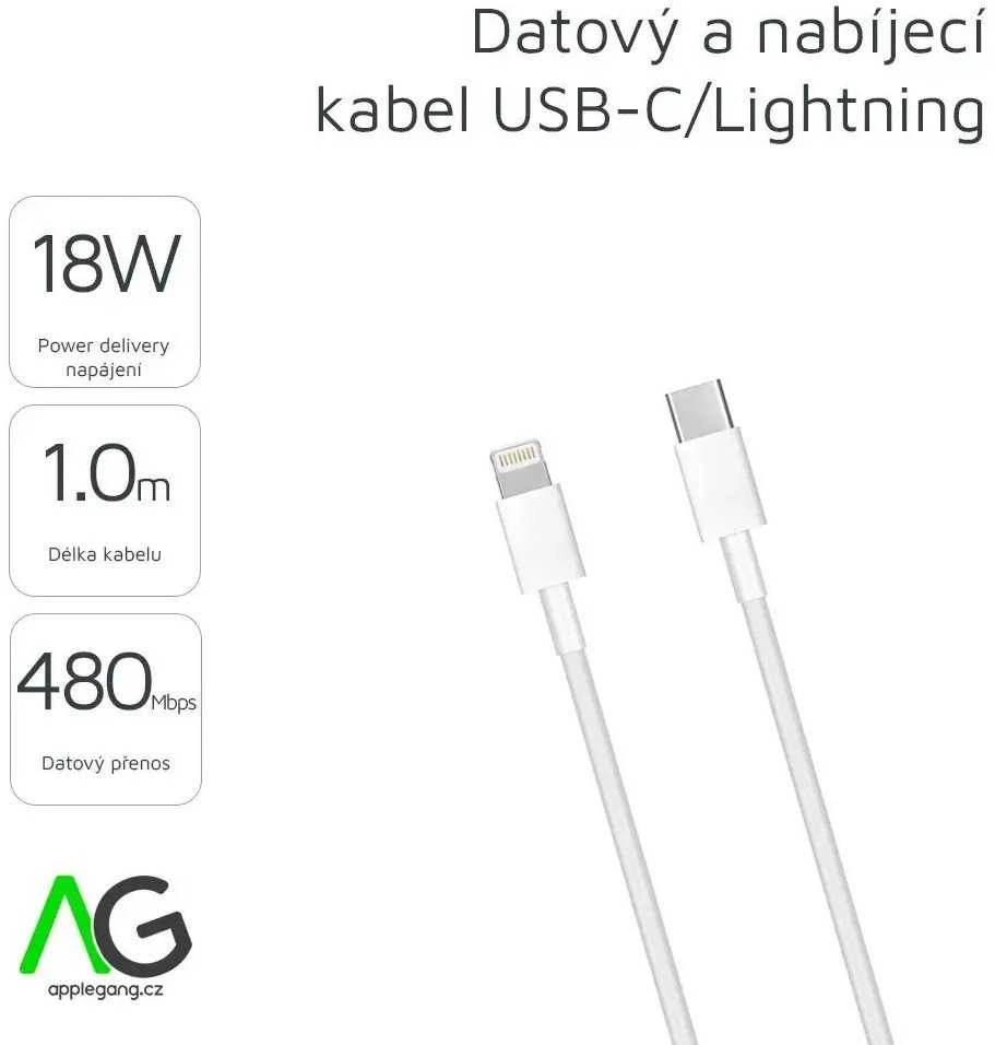 OEM kabelis C tipo į Lightning PD 2A 18W C973 1 m baltas