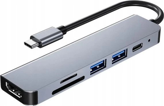 Vega ECOBOX ADAPTER C TYPE-C DALYTUVAS HDMI + TYPE-C + USB + DEX kortelių skaitytuvas>