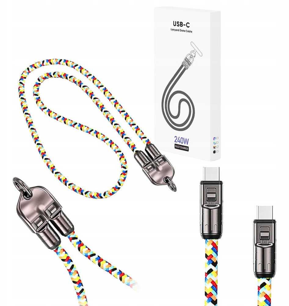 USB kabelis Vega USB-C - USB-C 1,2 m Įvairiaspalvis (36075)