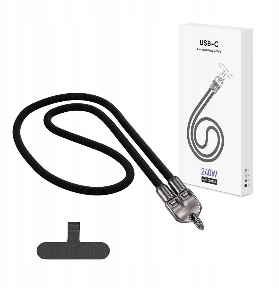 Kabelis USB Vega USB-C - USB-C Juodai-sidabrinė (36044)