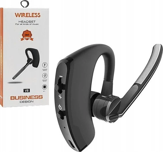 Ausinės Vega SŁUCHAWKA BLUETOOTH NAFUMA LEGEND Juoda EB9 V8>
